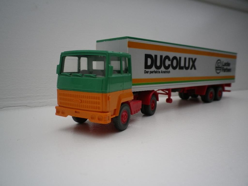 Wiking Ford Transcontinental ducolux / ici farben trailer., Hobby en Vrije tijd, Ophalen of Verzenden, Zo goed als nieuw, Bus of Vrachtwagen