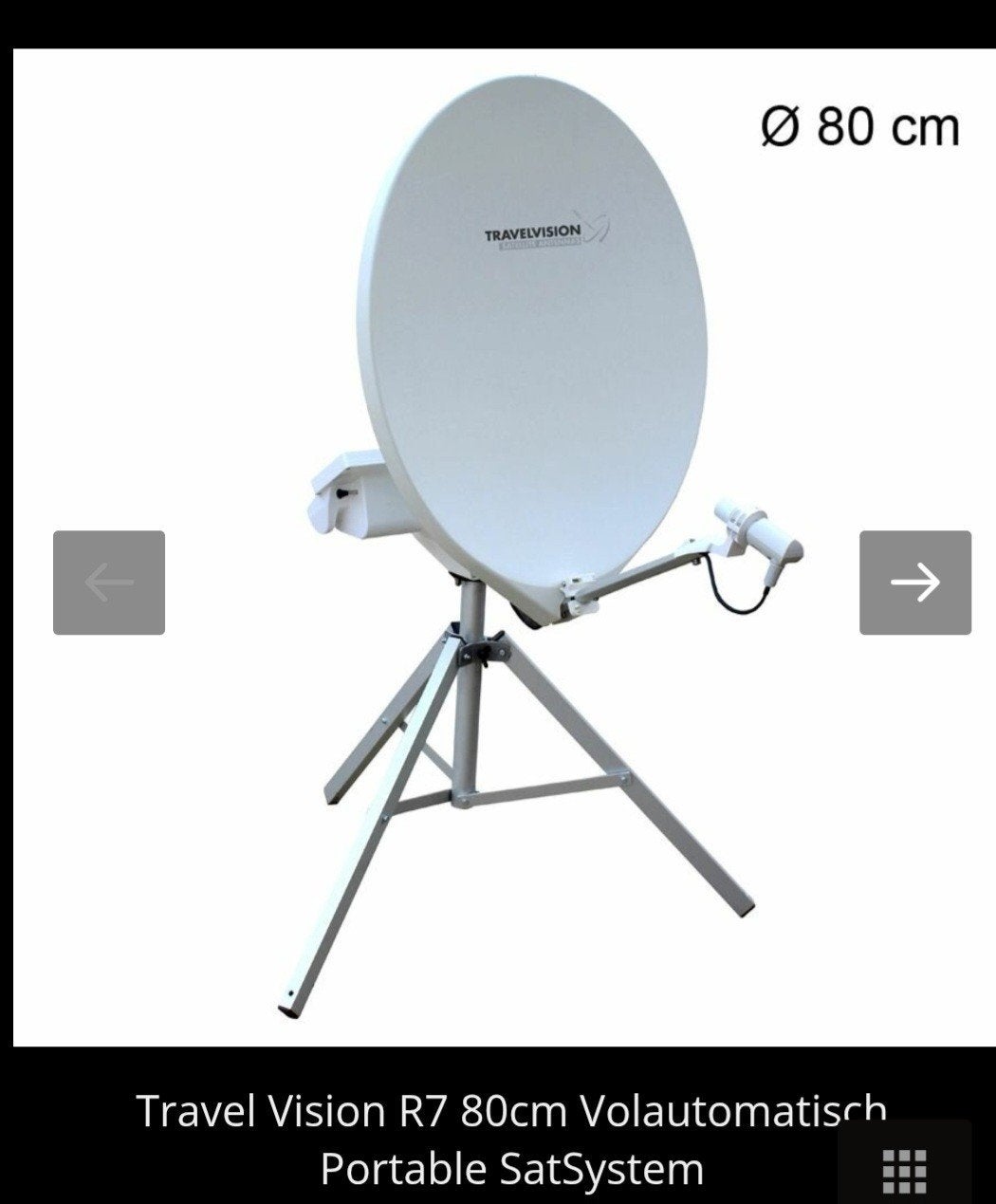 Travelvision r7 80cm, Audio, Tv en Foto, Schotelantennes, Ophalen of Verzenden, Overige merken