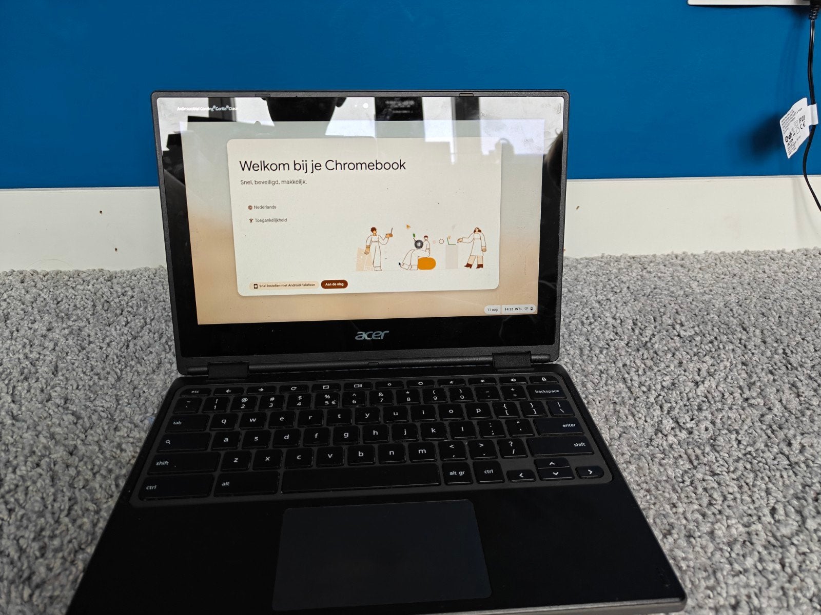 Acer Chromebook R721T - Ideaal voor school/werk, Qwerty, Touchscreen, Ophalen of Verzenden, 32 GB of minder