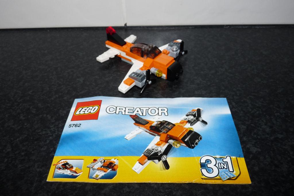 z.g.a.n Lego Creator 5762 mini vliegtuig 3 in 1, Lego, Ophalen of Verzenden, Zo goed als nieuw, Compleet