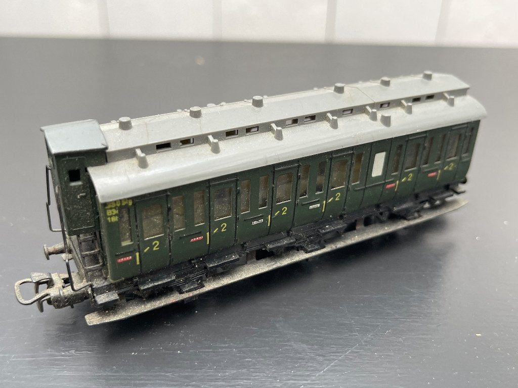 2x Märklin H0 4005 Personenwagen coupérijtuig remhuis B2pr07, Wisselstroom, Gebruikt, Wagon, Ophalen of Verzenden