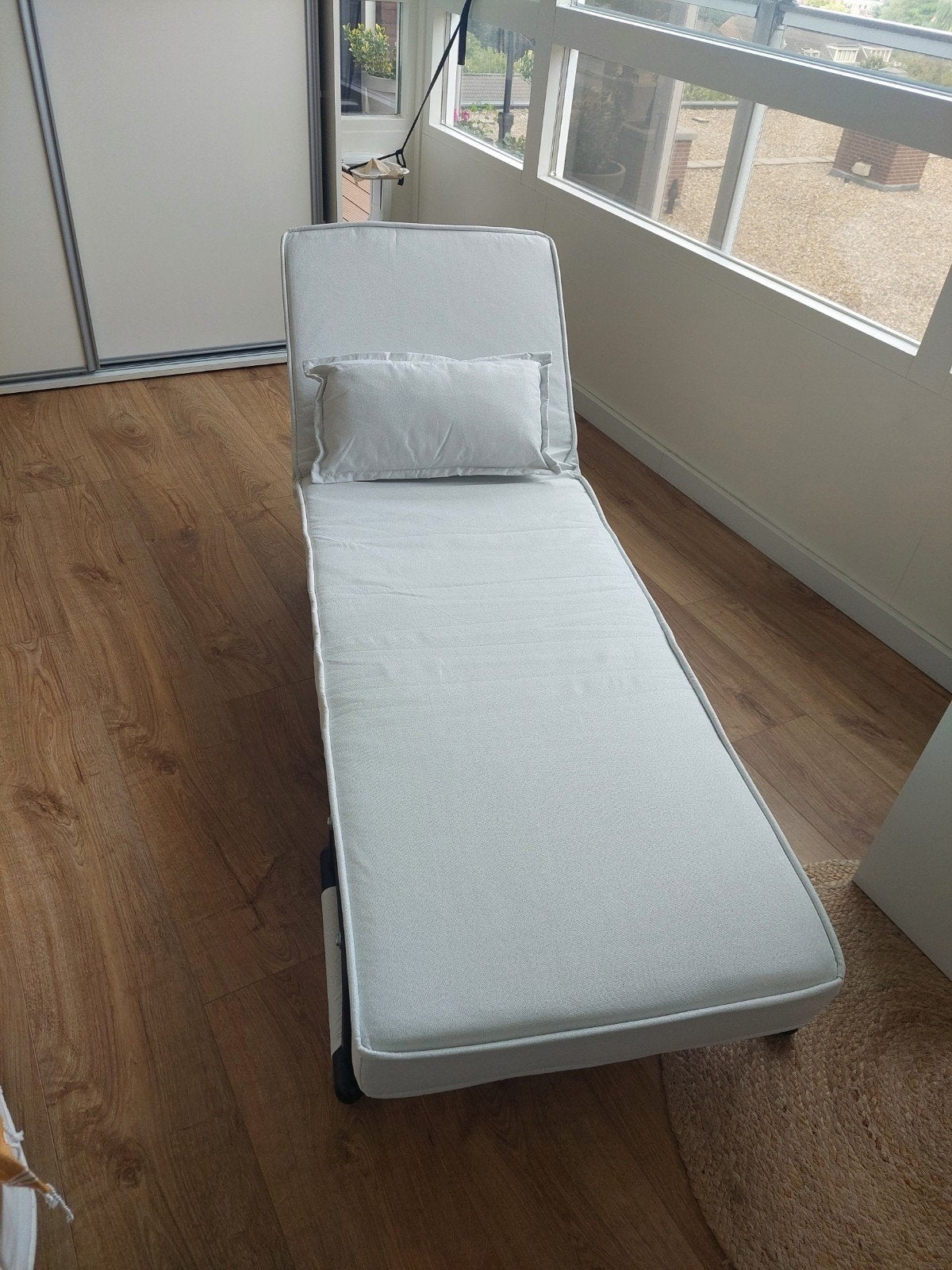 Opvouwbaar bed / ligstoel / stoel - grijs, Ophalen, Nieuw, Eenpersoons, 70 cm of minder