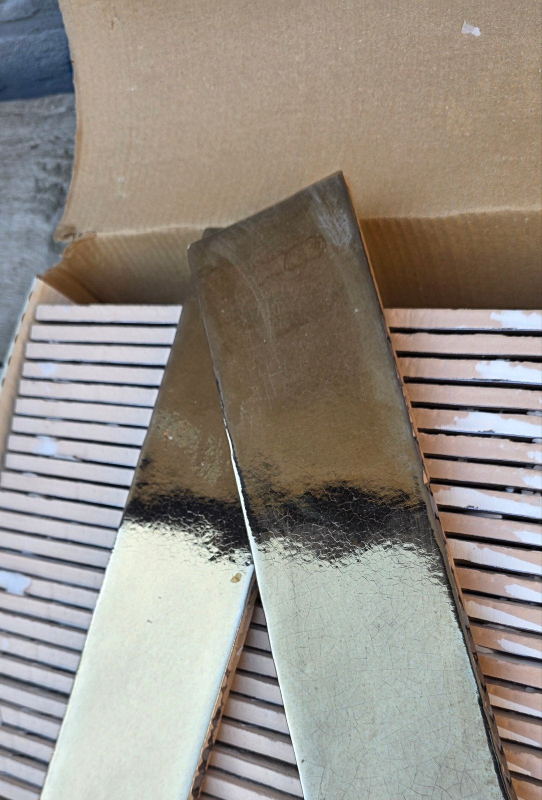 Gouden wandtegels 7.5x30 cm - Marte Gold, Ophalen, Nieuw, Minder dan 20 cm, 20 tot 40 cm
