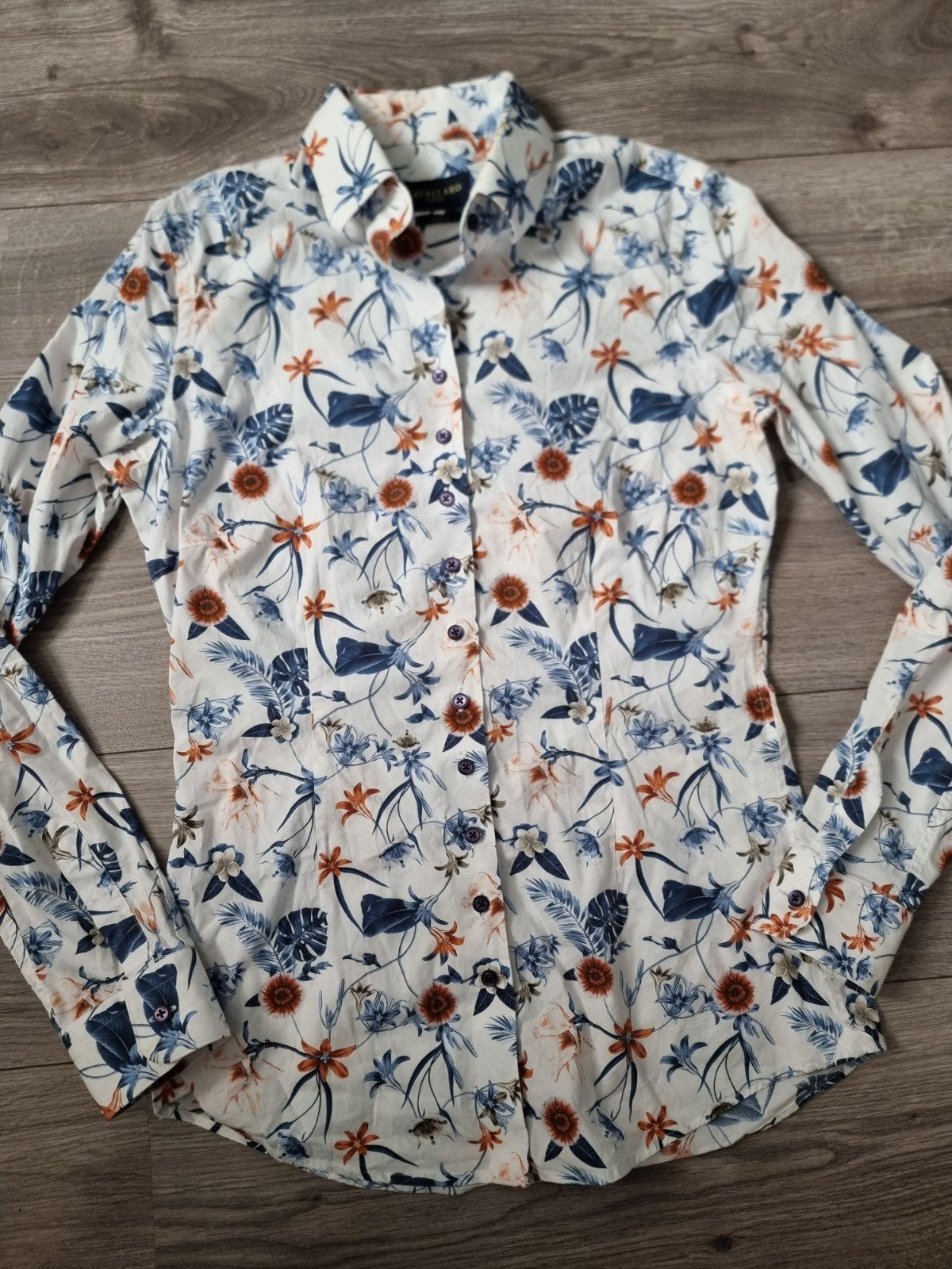 Dames blouse, overhemd Cavallaro Napoli, maat 36 (KG2), Ophalen of Verzenden, Zo goed als nieuw, Maat 36 (S), Blauw