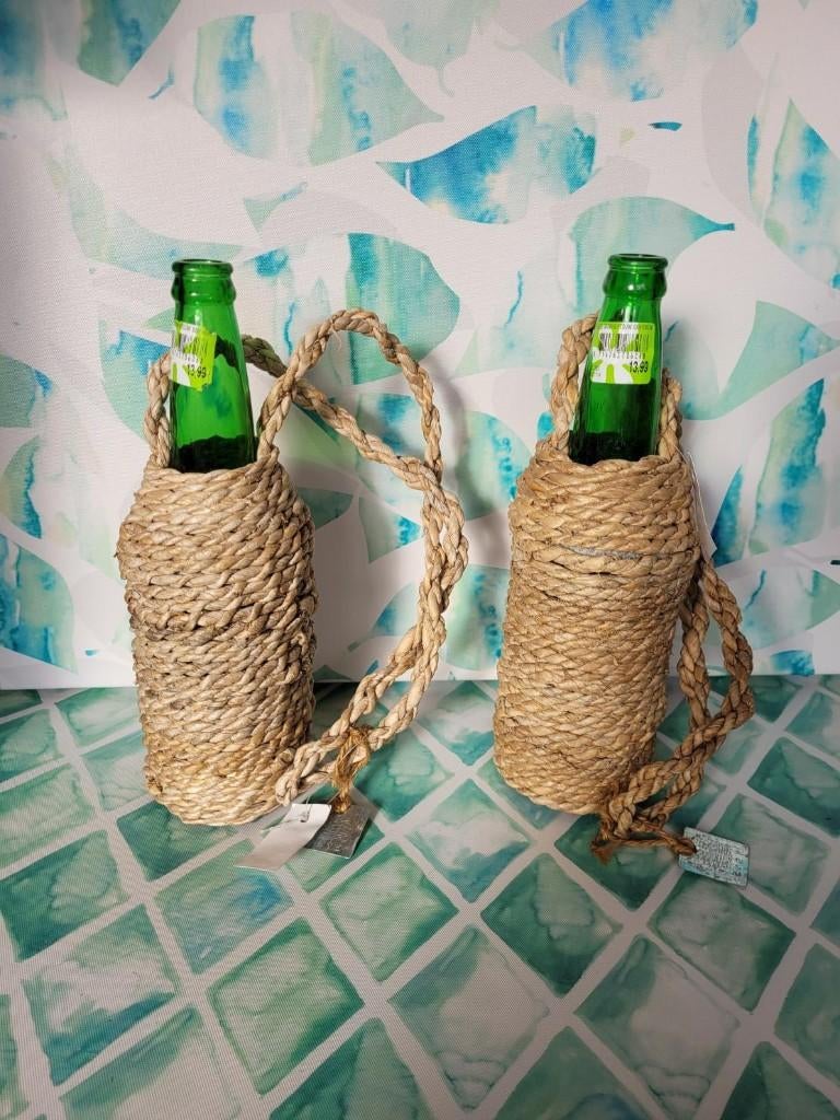 Grappige groene fles met bananentouw., Groen, ., Nieuw, Ophalen of Verzenden