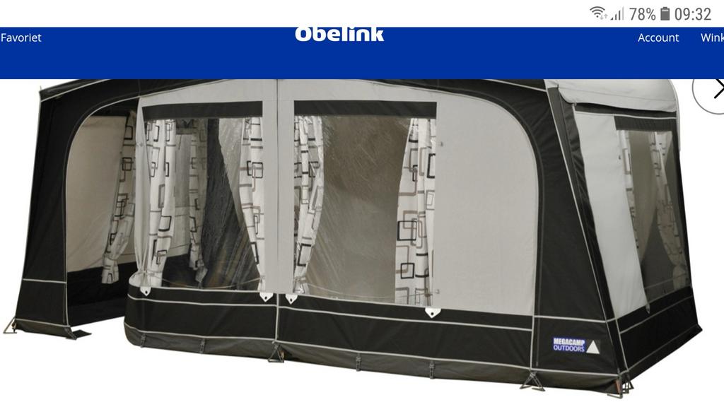 Megacamp Outdoors Soleil Voortent 250 - Maat 15, Ophalen, Zo goed als nieuw