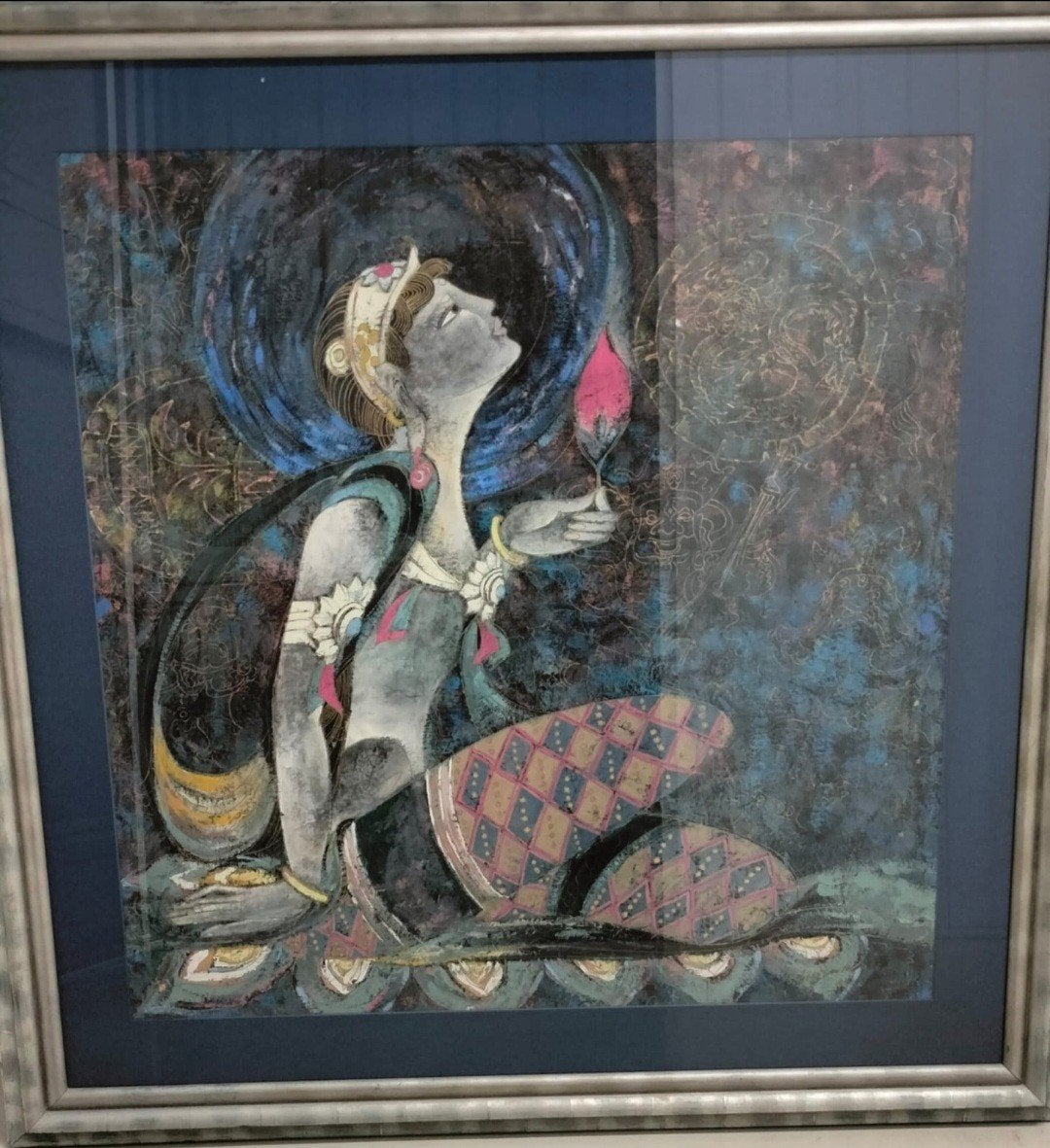 Chinees schilderij Liu Keming gesigneerd, Antiek en Kunst, Kunst | Litho's en Zeefdrukken, Ophalen of Verzenden