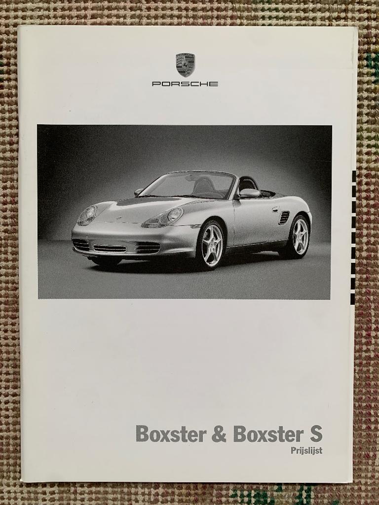 Nederlandse prijslijst Porsche Boxster en Boxter S 986 2002, Porsche, Nieuw, Ophalen of Verzenden, Porsche
