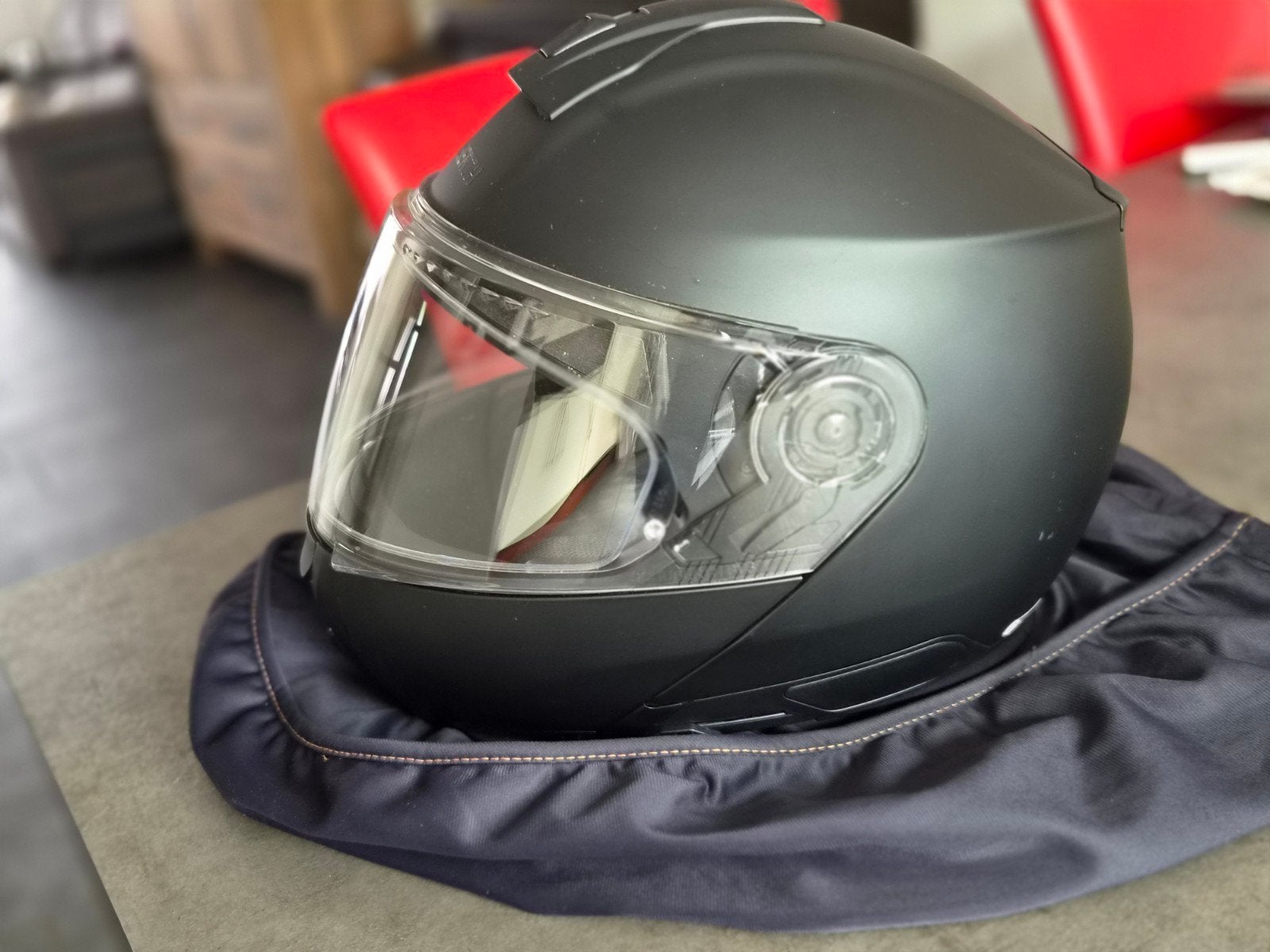 Schuberth C5 systeemhelm topstaat. Zeer stil.  Maat S  55/56, Overige merken, Systeemhelm, Ophalen of Verzenden, S