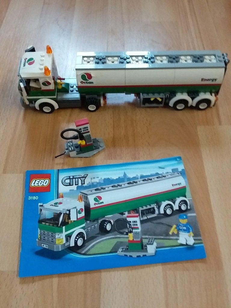 lego nr 3180 tankwagen, Lego, Ophalen of Verzenden, Inclusief minifiguren, City