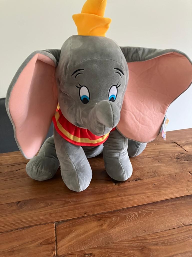 Grote Dombo knuffel van Disney Classics, Kinderen en Baby's, Disney, Grijs, Ophalen of Verzenden, Middelgroot (20 tot 80 cm)