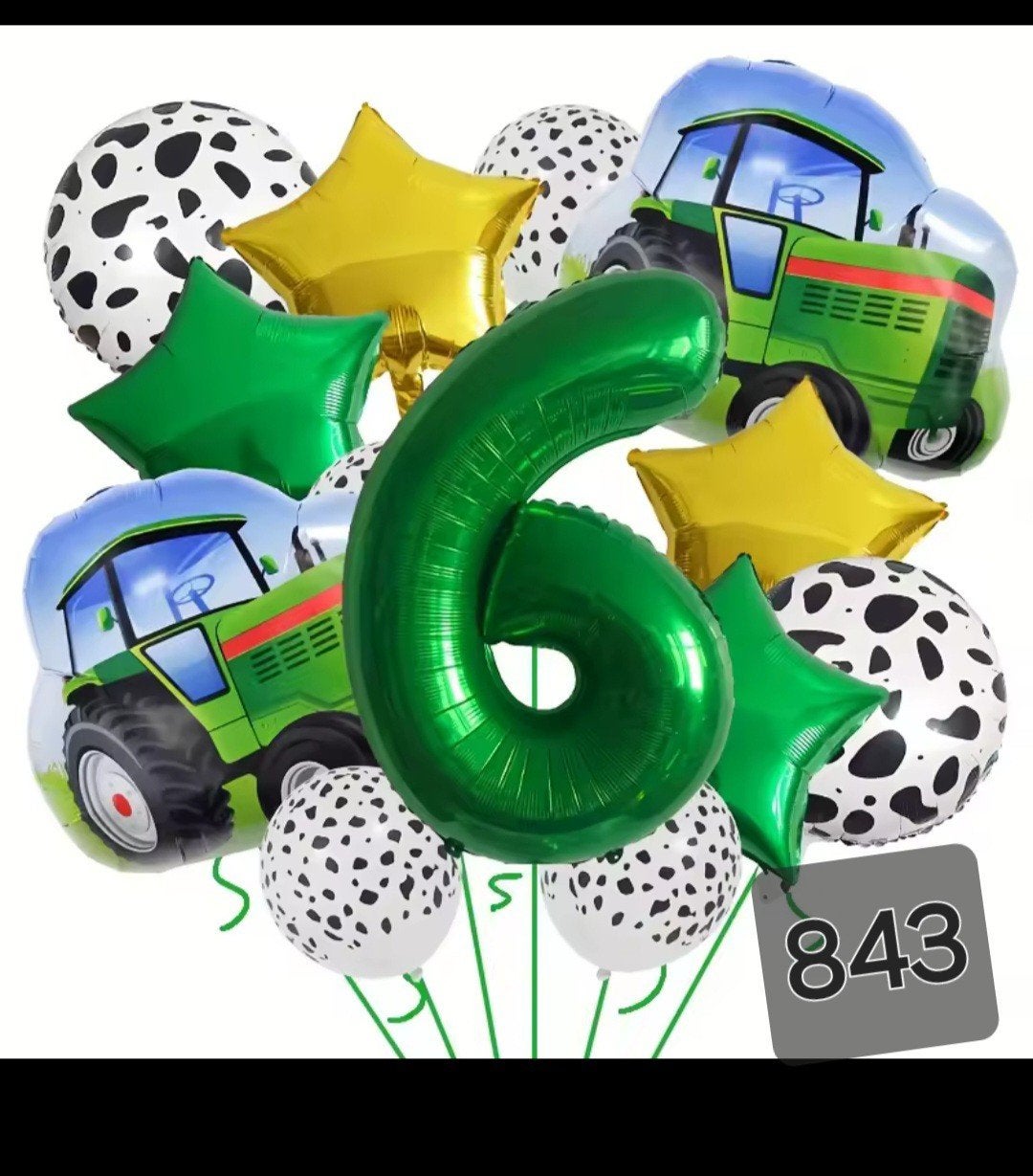 Ballonnen set 6 jaar - Tractor thema - Nieuw, Ophalen, Nieuw, Versiering, Verjaardag