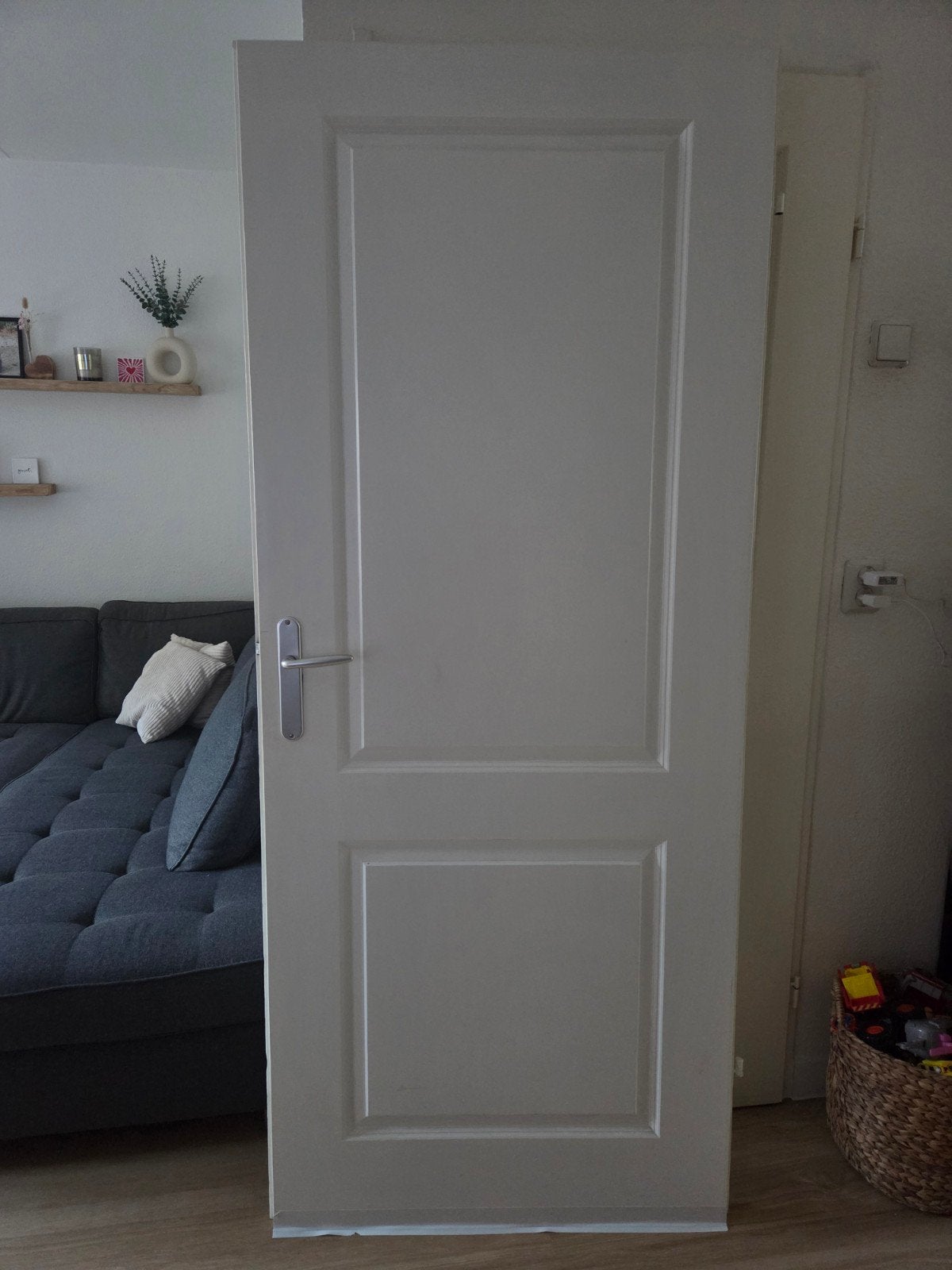 Opdekdeur Linksdraaiend 83x201 cm met tochtstrip, Ophalen, Gebruikt, 80 tot 100 cm, Binnendeur