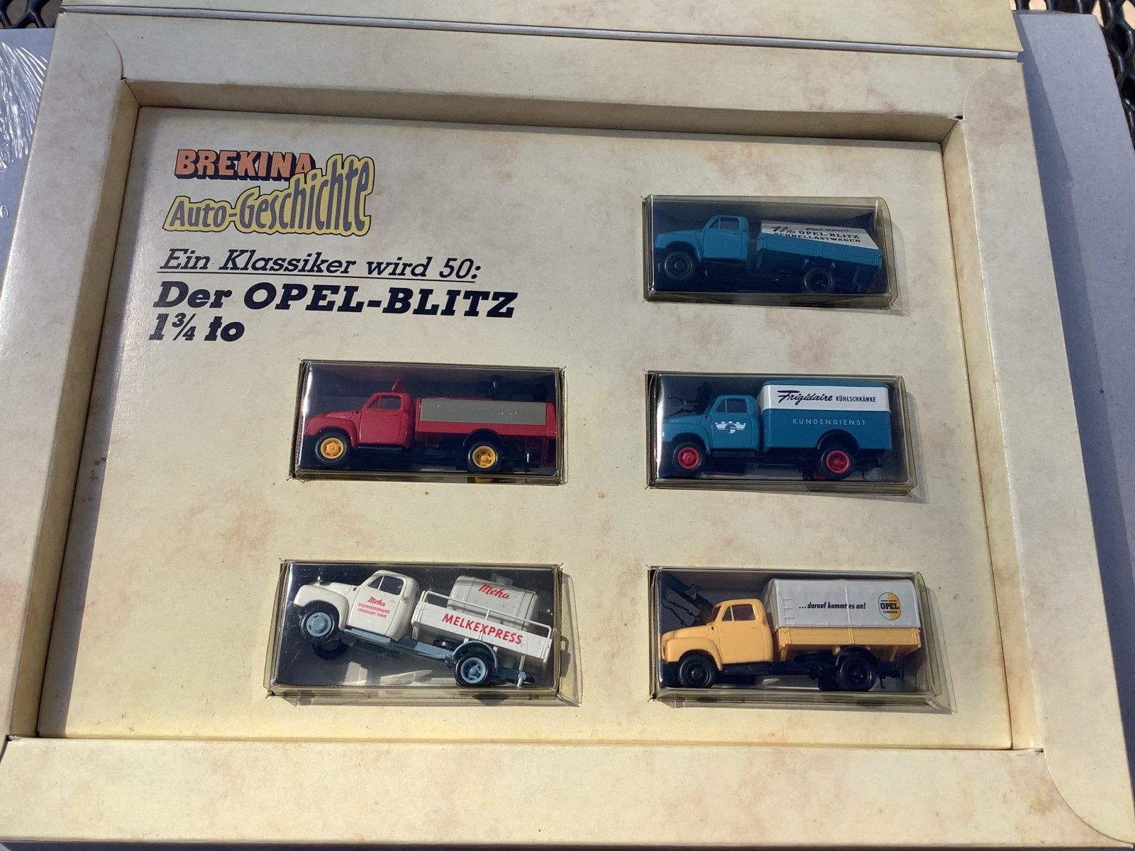 Brekina Opel-Blitz 50 jaar Jubileumset - Auto-Geschichte, Ophalen of Verzenden, Nieuw