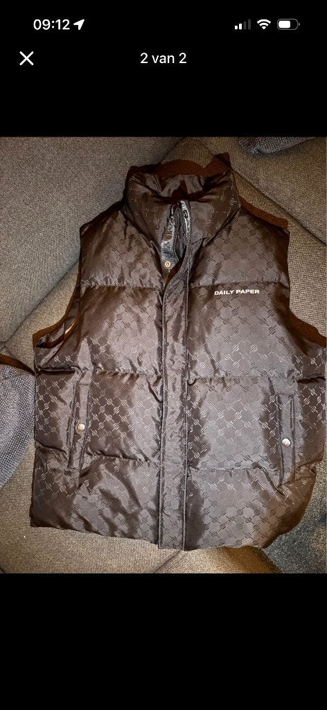 Daily Paper Bodywarmer Heren, Ophalen, Maat 48/50 (M), Zwart, Zo goed als nieuw