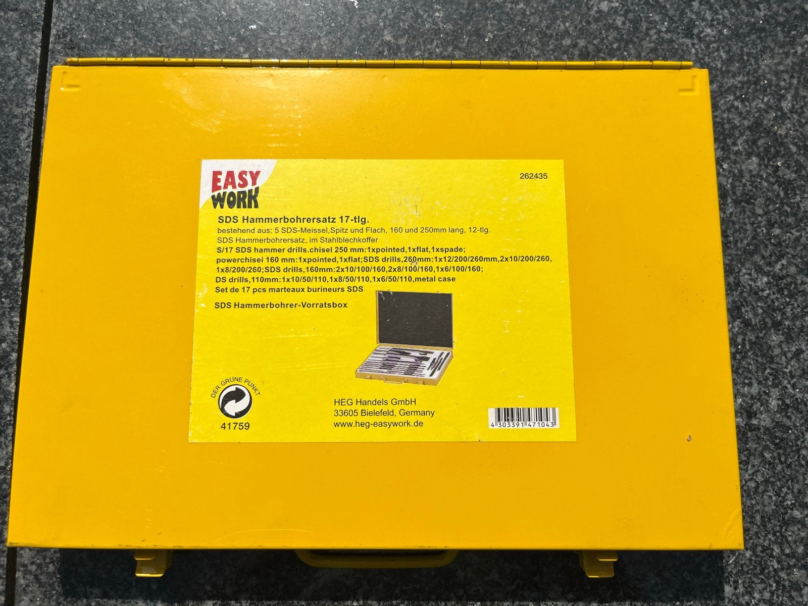 SDS Hamerborenset 17-delig in metalen doos - Nieuw, Doe-het-zelf en Verbouw, Ophalen of Verzenden, Nieuw, Overige typen