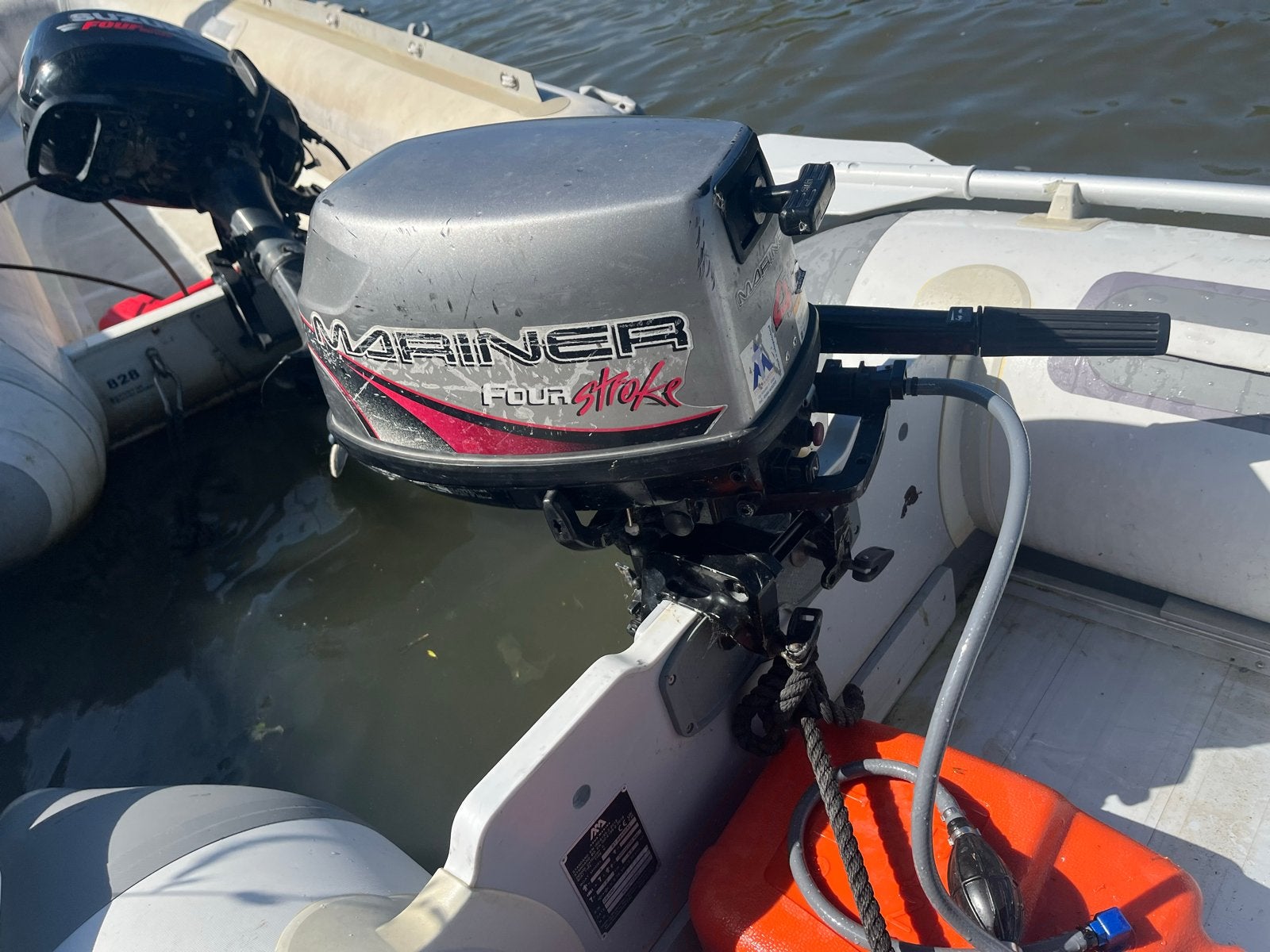 Mariner 4pk 4takt Kortstaart Buitenboordmotor met tank, Watersport en Boten, Ophalen, Gebruikt