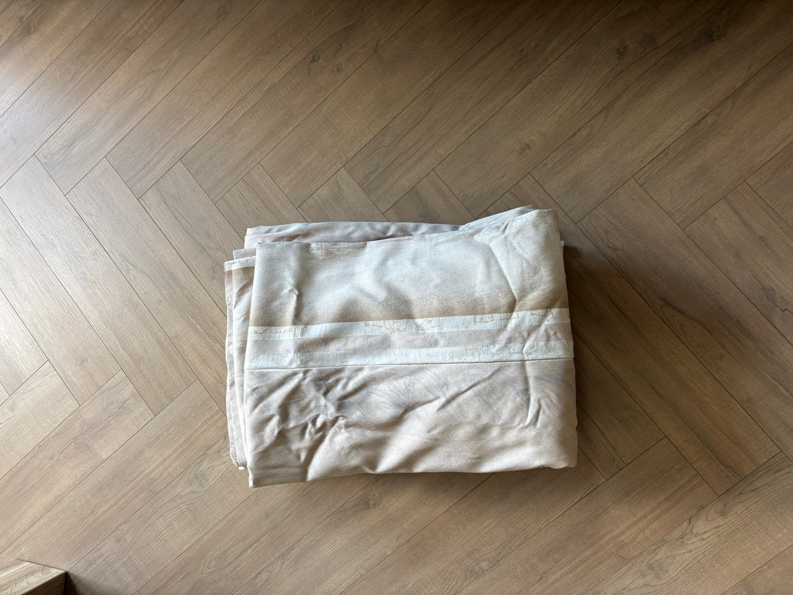 Gordijnen - Lichtroze/Beige/Crème, Ophalen, Gebruikt, Beige, Lichtdoorlatend
