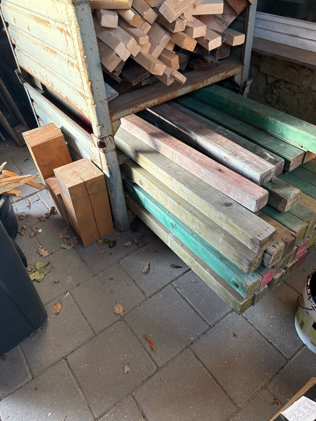 Gebruikte profiels 30 stuks lengte 2.95 mtr 90x 75 mm, Gebruikt, Balk, Overige houtsoorten, Ophalen