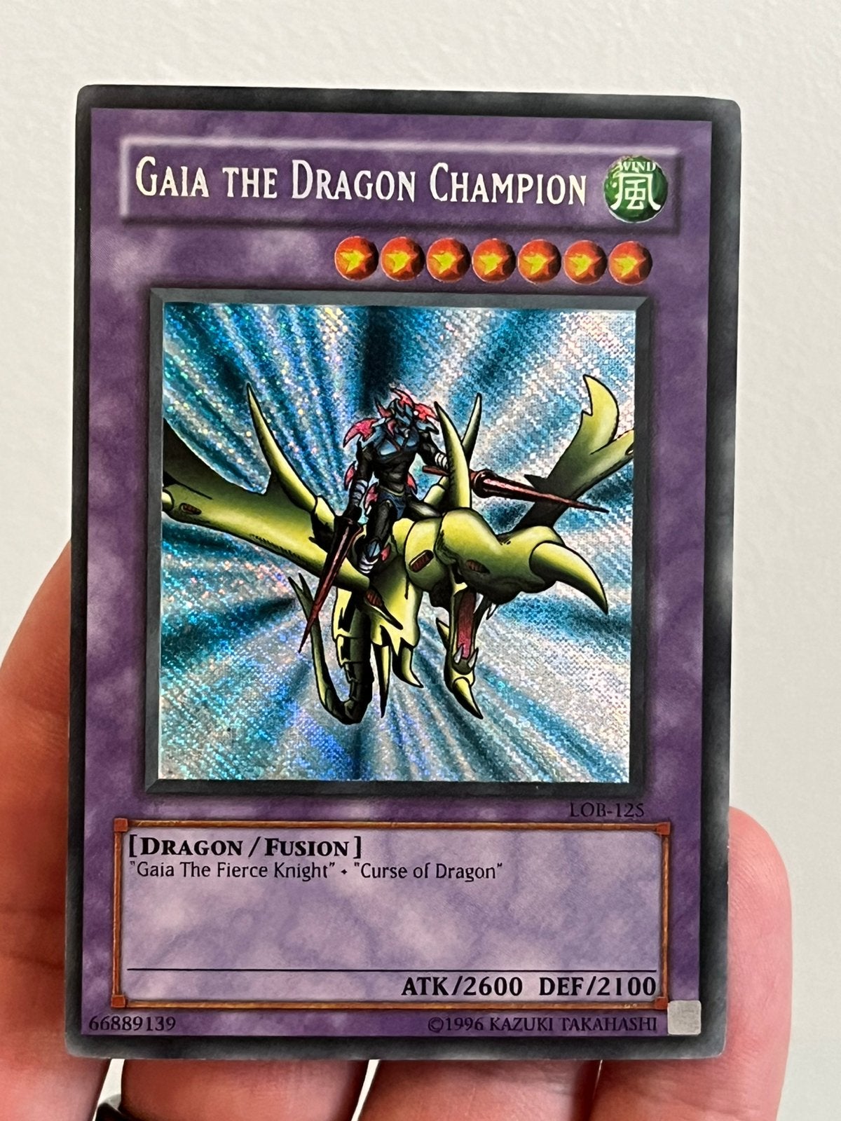 Yu-Gi-Oh! Gaia the dragon champion! LOB, Hobby en Vrije tijd, Verzamelkaartspellen | Yu-gi-Oh!, Ophalen, Zo goed als nieuw