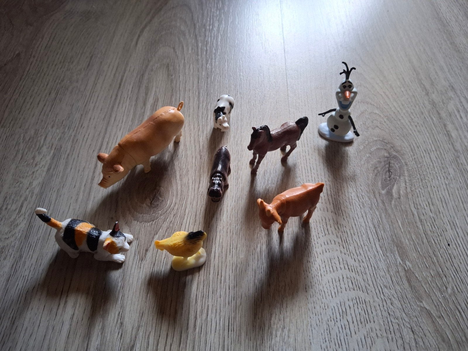 8 kleine speelgoed dieren diertjes boerderijdieren speelset, Ophalen of Verzenden, Gebruikt