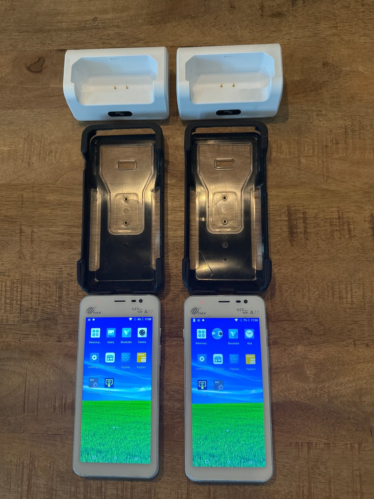 2x PAX A77 Mobiele Betaalterminals met Laadstations en Hoes, Ophalen of Verzenden