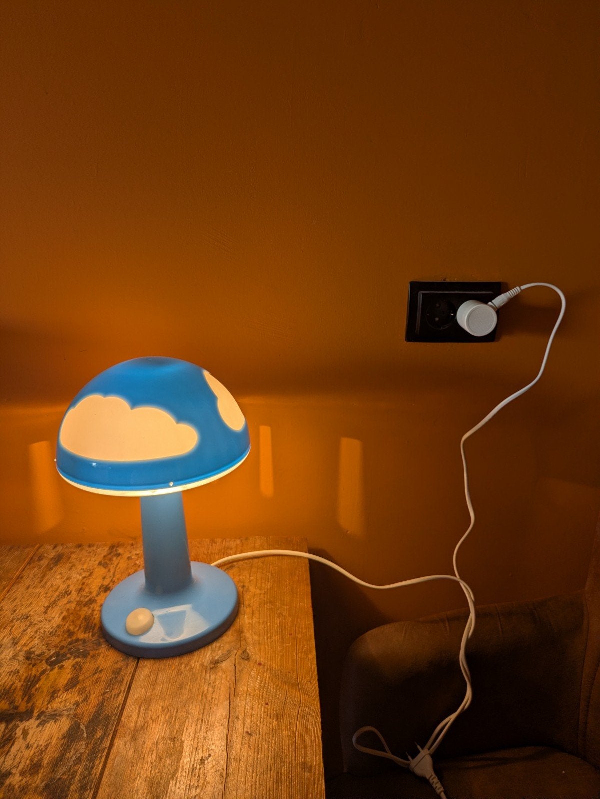 IKEA Skojig Tafellamp - Blauw met Wolken, Blauw, Ophalen of Verzenden, IKEA