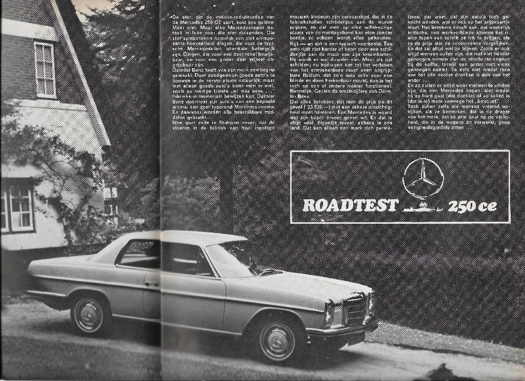 Roadtest Mercedes-Benz 250 CE Coupe, Autovisie 1969., Nieuw, Autovisie, Mercedes, Ophalen of Verzenden