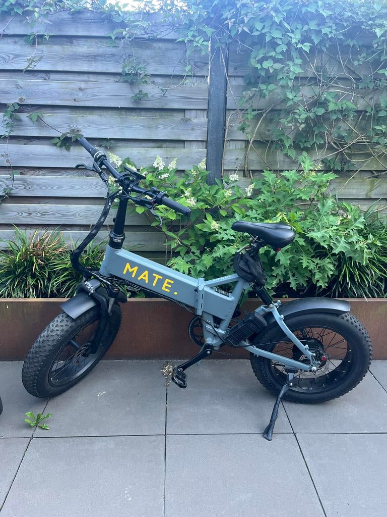 Mate X Fatbike Jet Grey - Incl. 750W scherm (40km/u) +sloten, Zo goed als nieuw, 59 cm of meer, 30 tot 50 km per accu, Ophalen