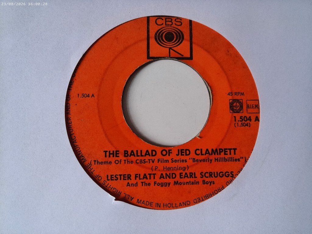 Lester Flatt & Earl Scruggs - The Ballad of Jed Clampett, Cd's en Dvd's, Vinyl Singles, Gebruikt, Originele persing, 7 inch, Ophalen of Verzenden