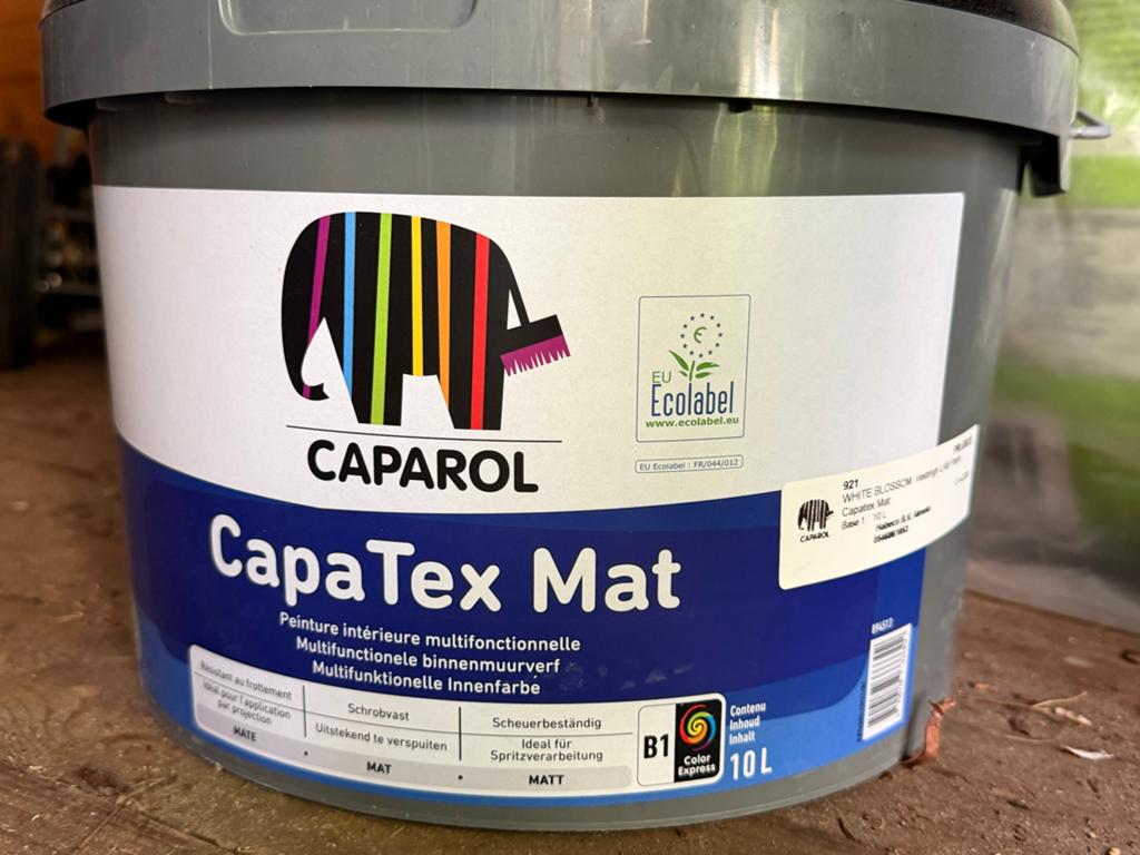 Caparol CapaTex Mat - 10L White Blossom, Ophalen, 5 tot 10 liter, Wit, Nieuw