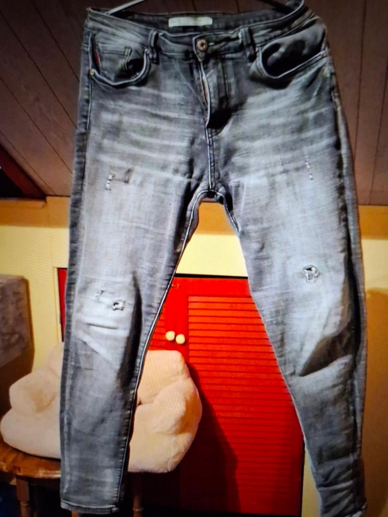 Spijkerbroek 40, Kleding | Dames, Ophalen of Verzenden, Denim Megusto, W30 - W32 (confectie 38/40), Grijs