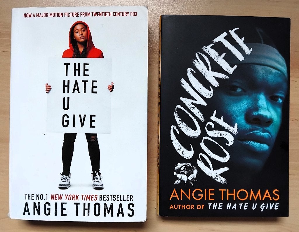 Angie Thomas - T.H.U.G & Concrete Rose, Ophalen of Verzenden, Zo goed als nieuw, Angie Thomas
