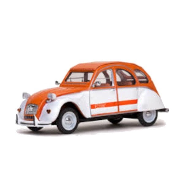 Citroen 2CV Spot 1976 Rood Grijs Schaal 1/18 Norev, Auto, Norev, Ophalen of Verzenden, Norev