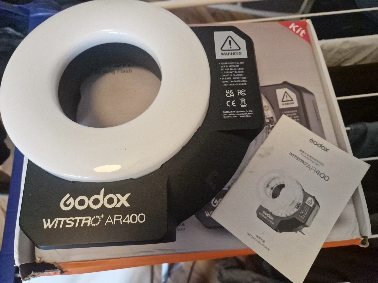 Godox Witstro AR400 Ringflitser - Krachtige Studioflitser, Ophalen of Verzenden, Zo goed als nieuw, Inclusief accessoires, Ringflitser