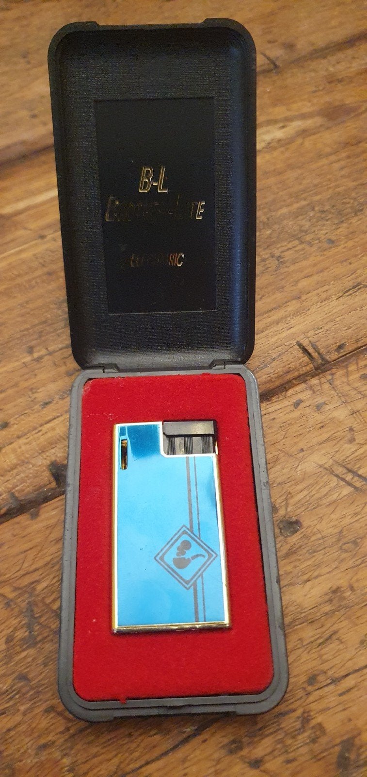 Vintage B-L Brother lite pijp aansteker Japan in doosje, Verzamelen, Ophalen of Verzenden, Gebruikt, Aansteker