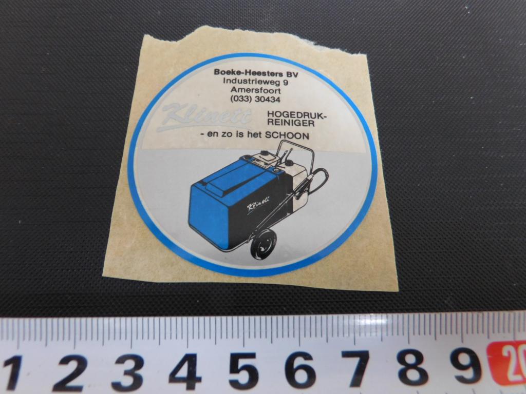sticker amersfoort boeke-heesters bv klinett hogedruk reinig, Verzamelen, Ophalen, Zo goed als nieuw