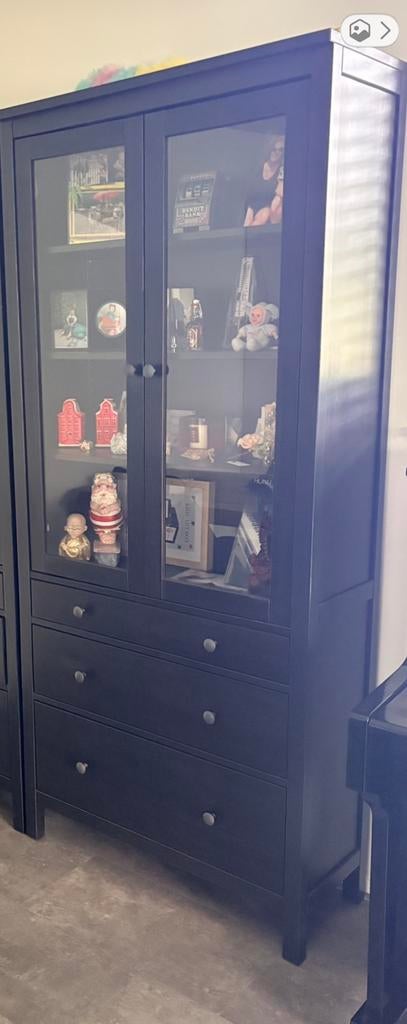 Ikea Hemnes kast vitrinekast, Huis en Inrichting, Kasten | Vitrinekasten, Ophalen, 50 tot 100 cm, Zo goed als nieuw, Minder dan 100 cm