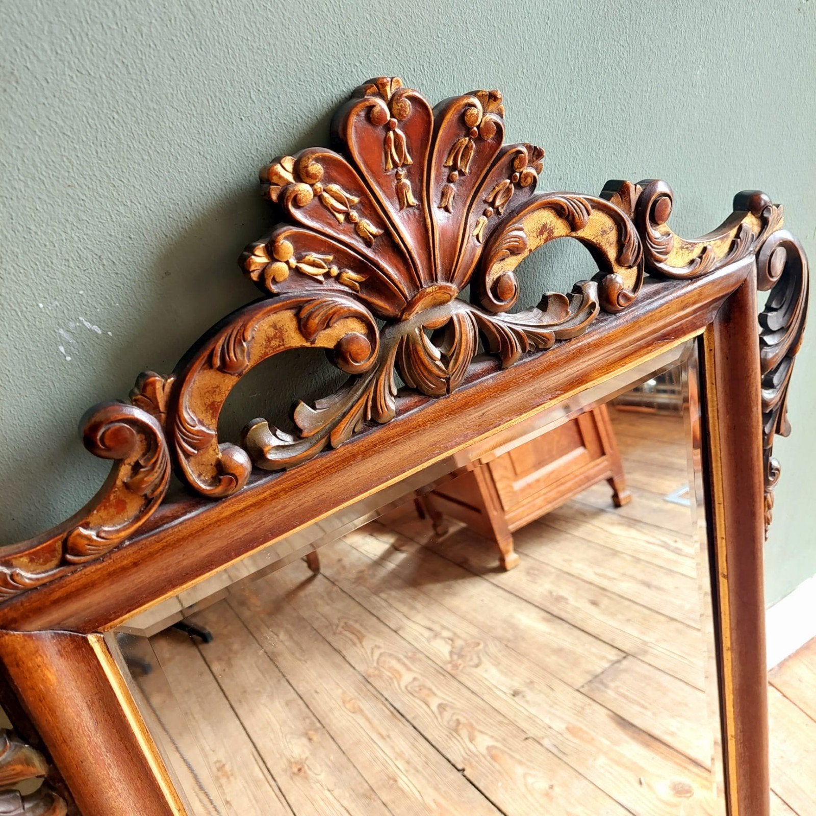 Lucky Vintage Franse antieke barok spiegel, Ophalen, Rechthoekig