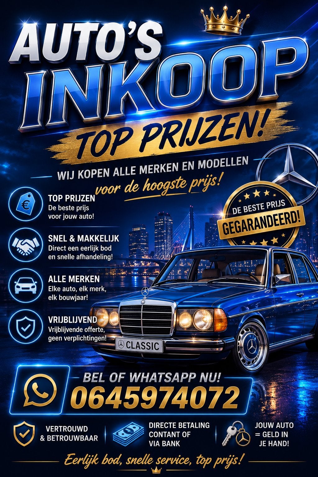 Auto Inkoop!, Ophalen