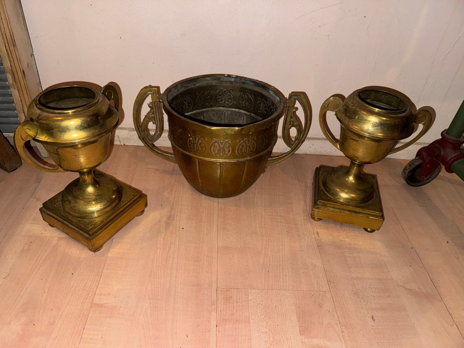 Antieke bronzen vazen en potten - Set van 5, Antiek en Kunst, Ophalen, Brons