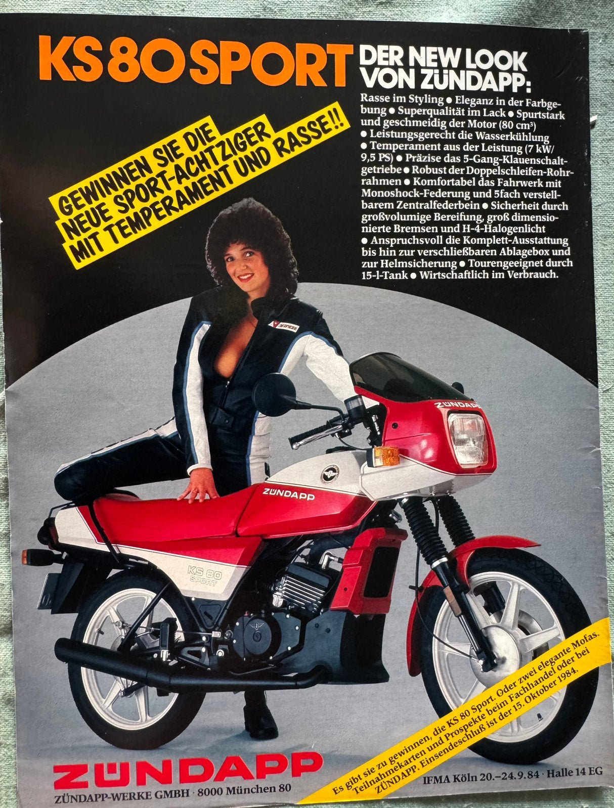 Advertentie Zündapp KS80 Super, Verzenden, Zo goed als nieuw, Motoren