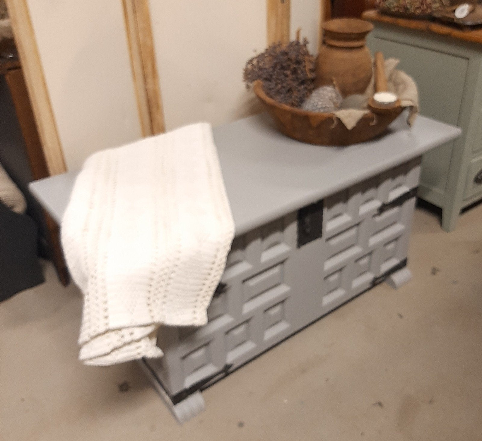 Landelijk, stoere dekenkist, kist, bijzettafel, Ophalen, 50 – 75, 100 tot 150 cm, Eikenhout
