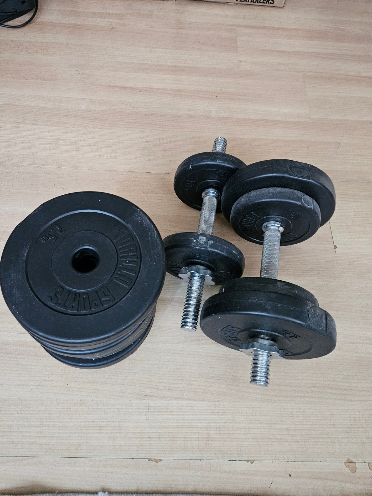 Gorilla Sports Dumbbell Set - 2x 10kg, Ophalen, Gebruikt, Rug, Dumbbell