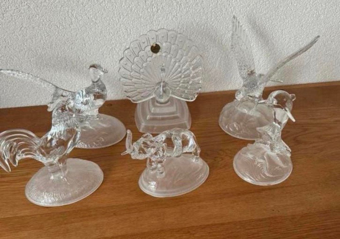 Unieke Verzameling 6 klassieke Cristal d’Arques Fr. dieren, Verzamelen, Swarovski, Ophalen of Verzenden, Zo goed als nieuw, Figuurtje