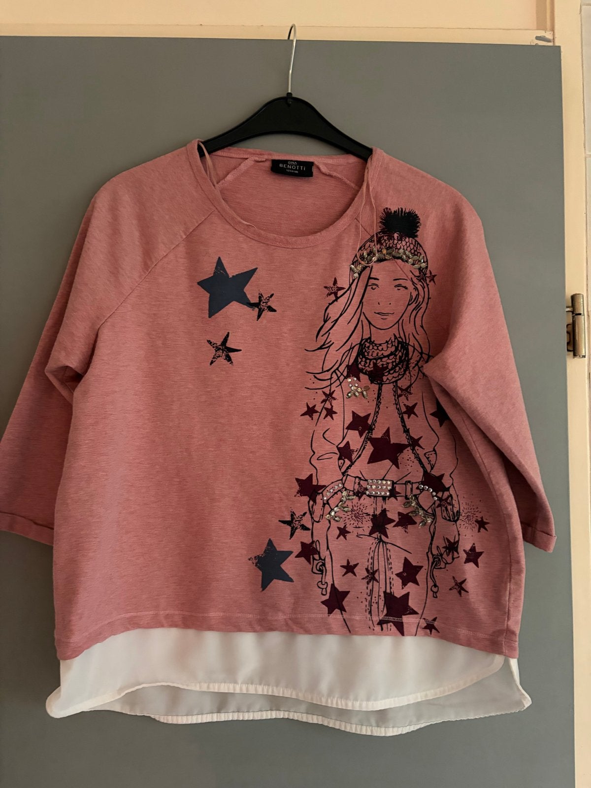 Nieuw Roze Gina Benotti Shirt Maat 44 met Print, Maat 42/44 (L), Nieuw, Ophalen of Verzenden, Korte mouw