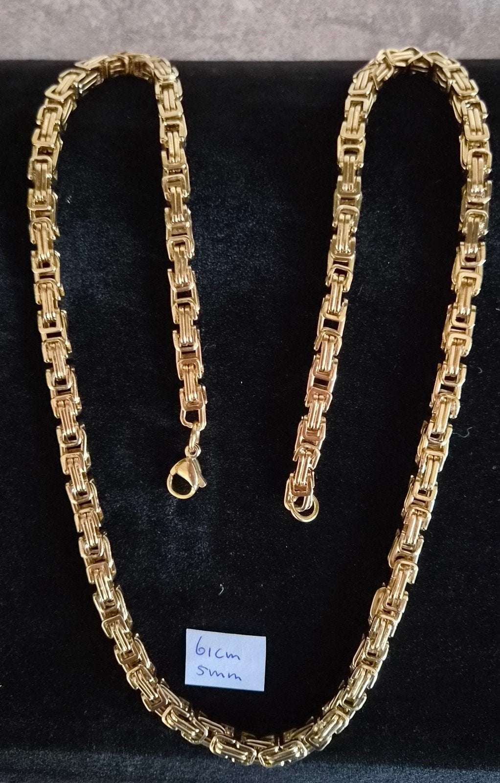 Stoere Koningsketting - 61cm, 5mm, Sieraden, Tassen en Uiterlijk, Kettingen, Ophalen of Verzenden, Nieuw, Goud
