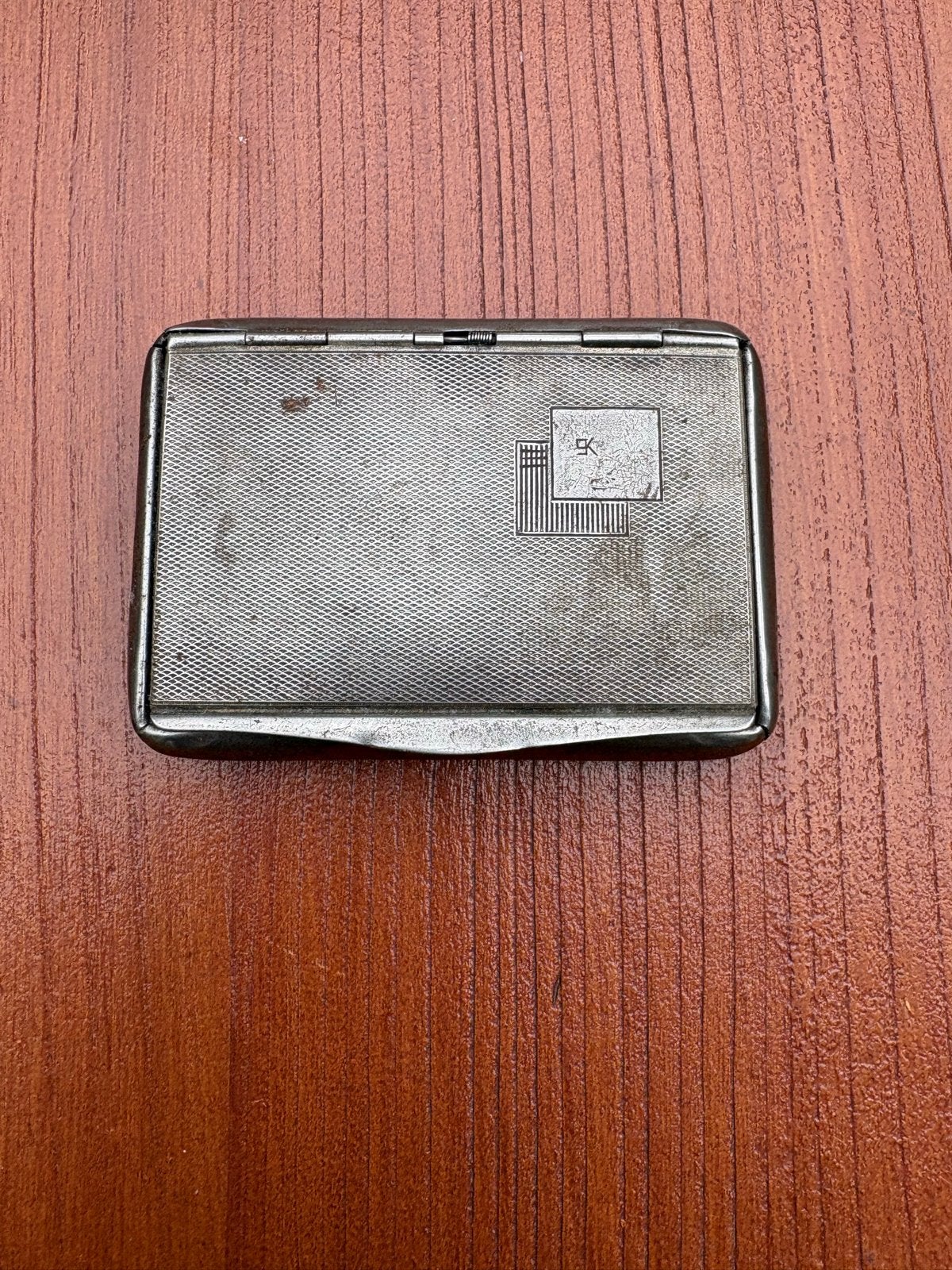 Vintage Sigarettendoosje met Patroon en Initialen, Antiek en Kunst, Ophalen of Verzenden