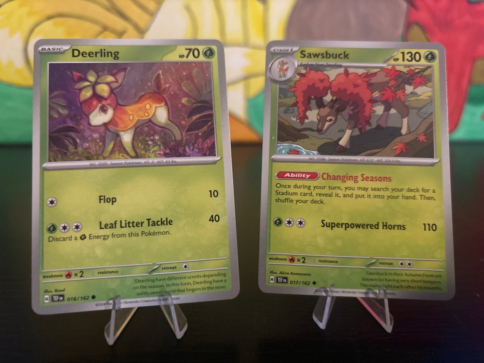 Temporal Force Pokémon kaarten: Deerling en Sawsbuck, Ophalen of Verzenden, Zo goed als nieuw, Meerdere kaarten