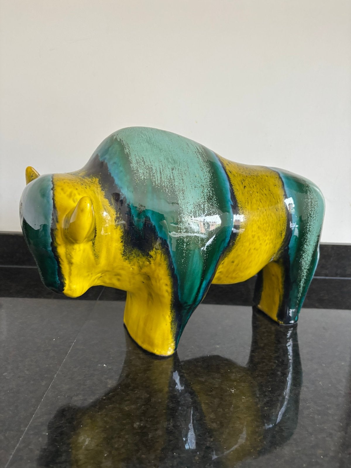 Vintage Otto Keramik stier 40 cm mid-century modern jaren 60, Ophalen of Verzenden, Gebruikt, Dier